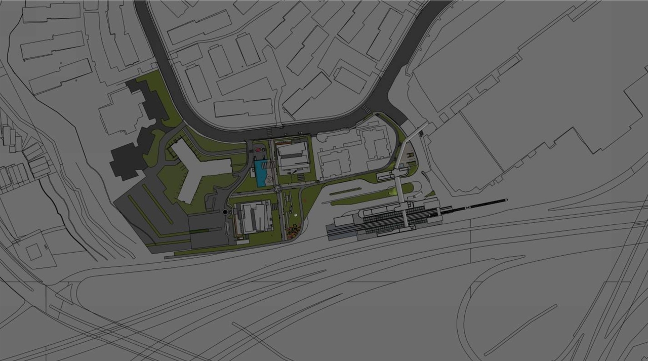 Construction site plan for project from page 22 of the file '2023-12-21 - Urban Design Review Drawing Package - D02-02-22-0025'