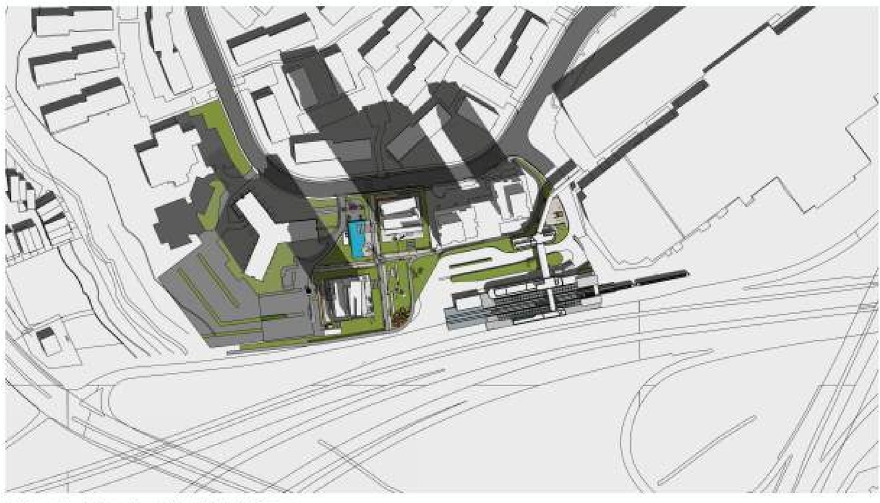 Construction site plan for project from page 23 of the file '2023-12-21 - Urban Design Review Drawing Package - D02-02-22-0025'