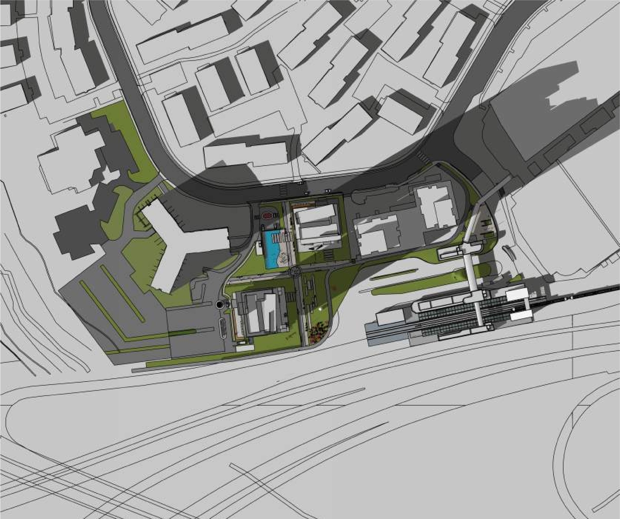 Construction site plan for project from page 24 of the file '2023-12-21 - Urban Design Review Drawing Package - D02-02-22-0025'