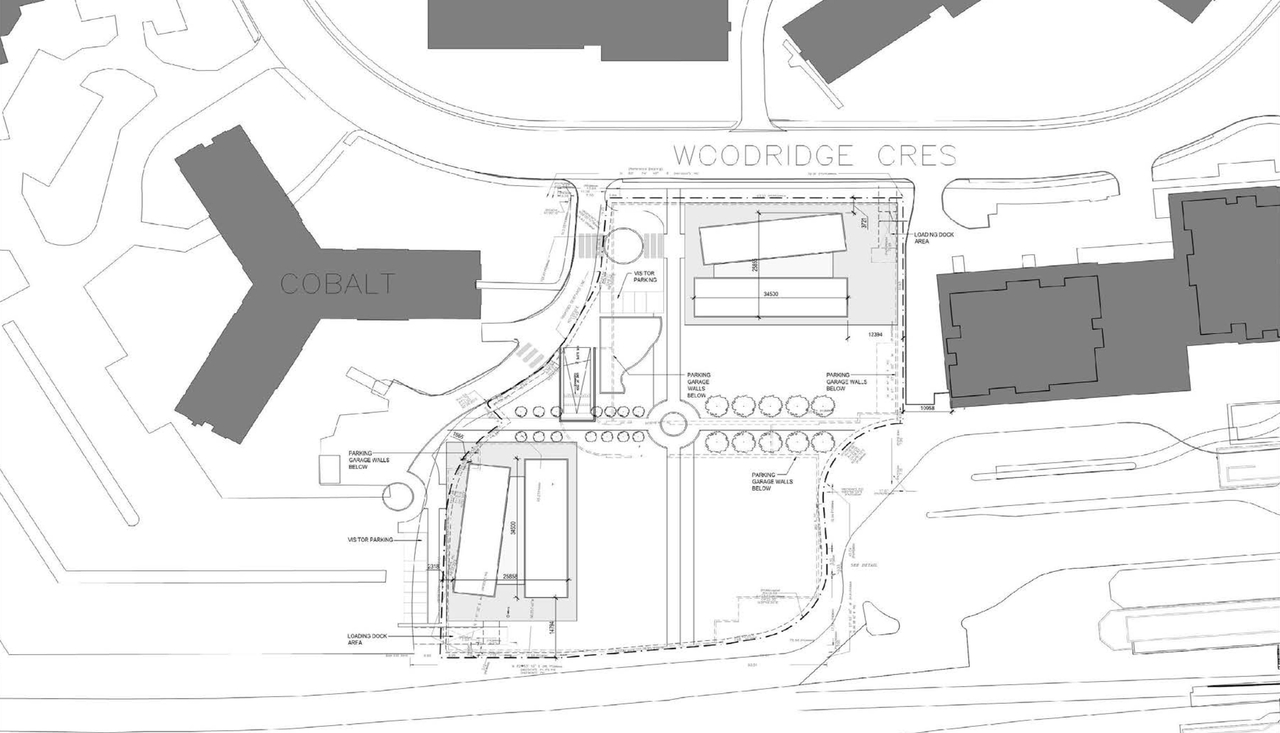 Construction site plan for project from page 6 of the file '2022-12-02 - Drawings and Design Studies - D02-02-22-0025'