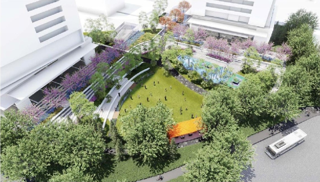 Rendering of building from page 6 of the file '2023-12-21 - Design Brief - D02-02-22-0025'