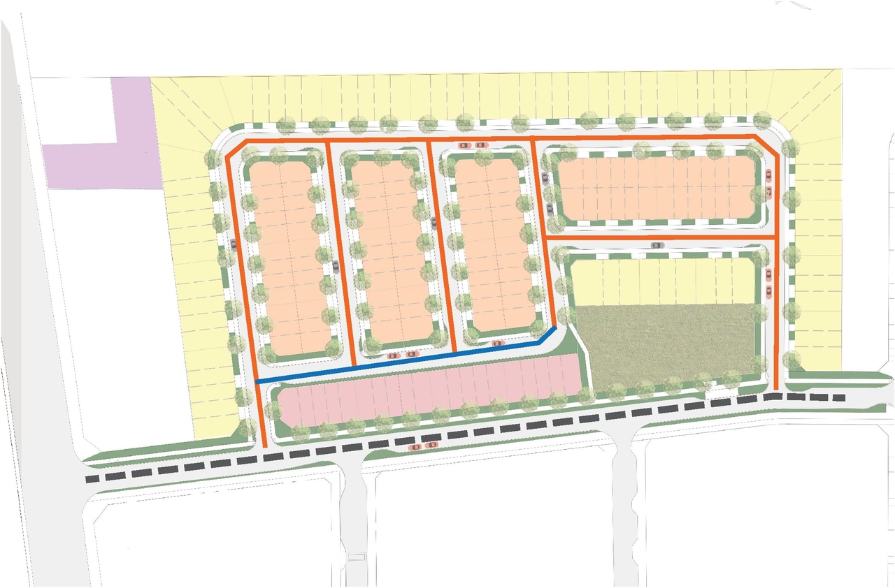 Construction site plan for project from page 31 of the file '2023-01-13 - Urban Design Brief - D02-02-22-0035'