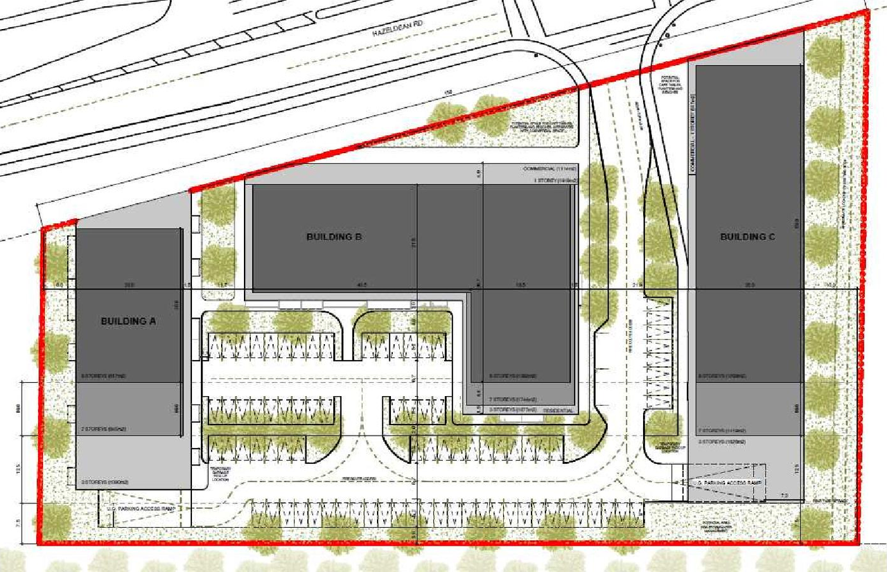 Construction site plan for project from page 11 of the file '2022-04-25 - Planning Rationale & Design Brief - D02-02-22-0038'