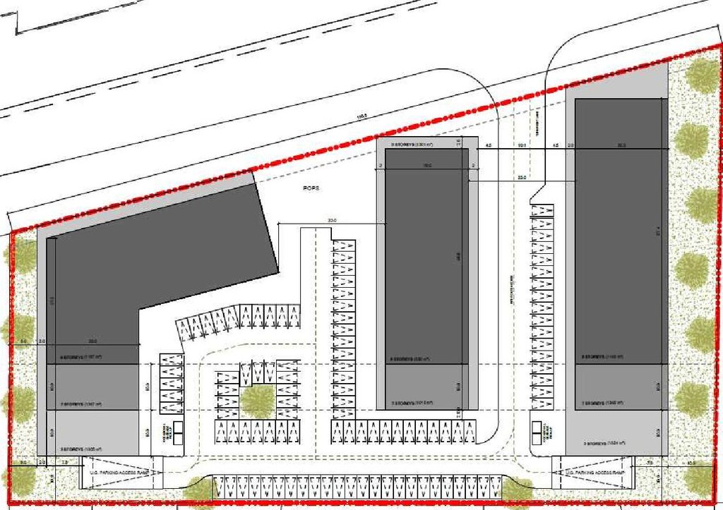 Construction site plan for project from page 17 of the file '2022-04-25 - Planning Rationale & Design Brief - D02-02-22-0038'