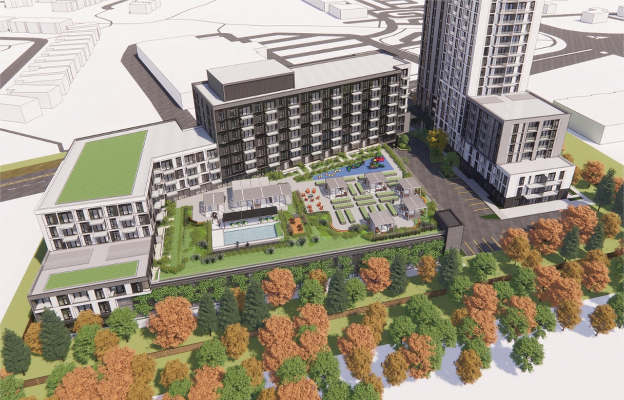 Rendering of building from page 10 of the file '2023-01-22 Design Brief D02-02-22-0038'