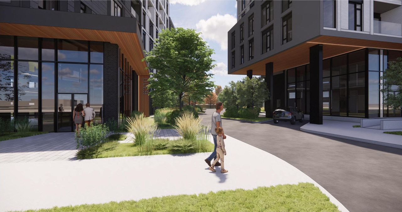 Rendering of building from page 12 of the file '2023-01-22 Design Brief D02-02-22-0038'