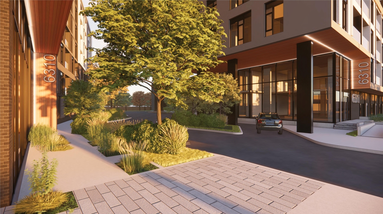 Rendering of building from page 13 of the file '2023-01-22 Design Brief D02-02-22-0038'