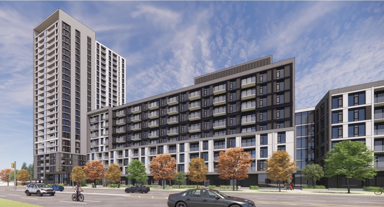 Rendering of building from page 14 of the file '2023-01-22 Design Brief D02-02-22-0038'