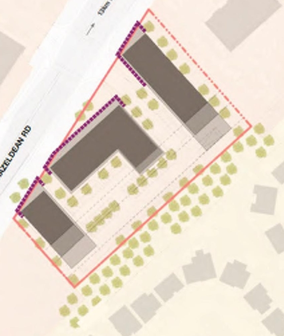 Construction site plan for project from page 28 of the file '2023-01-22 Design Brief D02-02-22-0038'