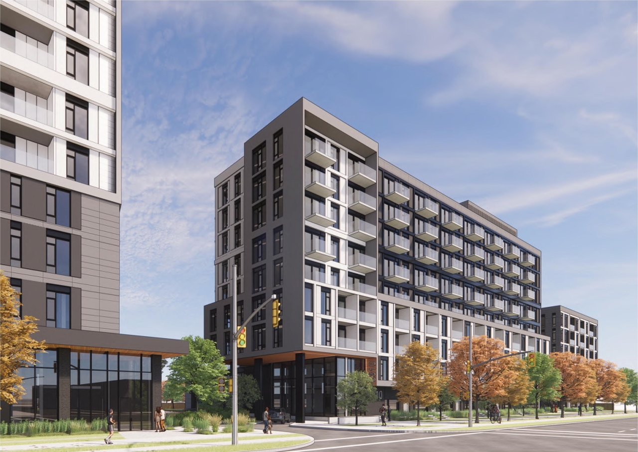 Rendering of building from page 6 of the file '2023-01-22 Design Brief D02-02-22-0038'