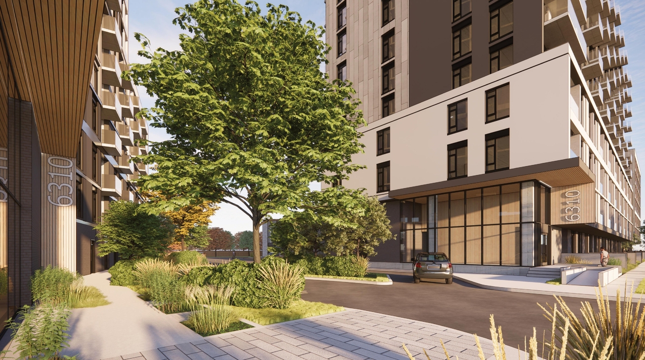 Rendering of building from page 13 of the file '2024-06-18 - Design Brief Revision - D02-02-22-0038'