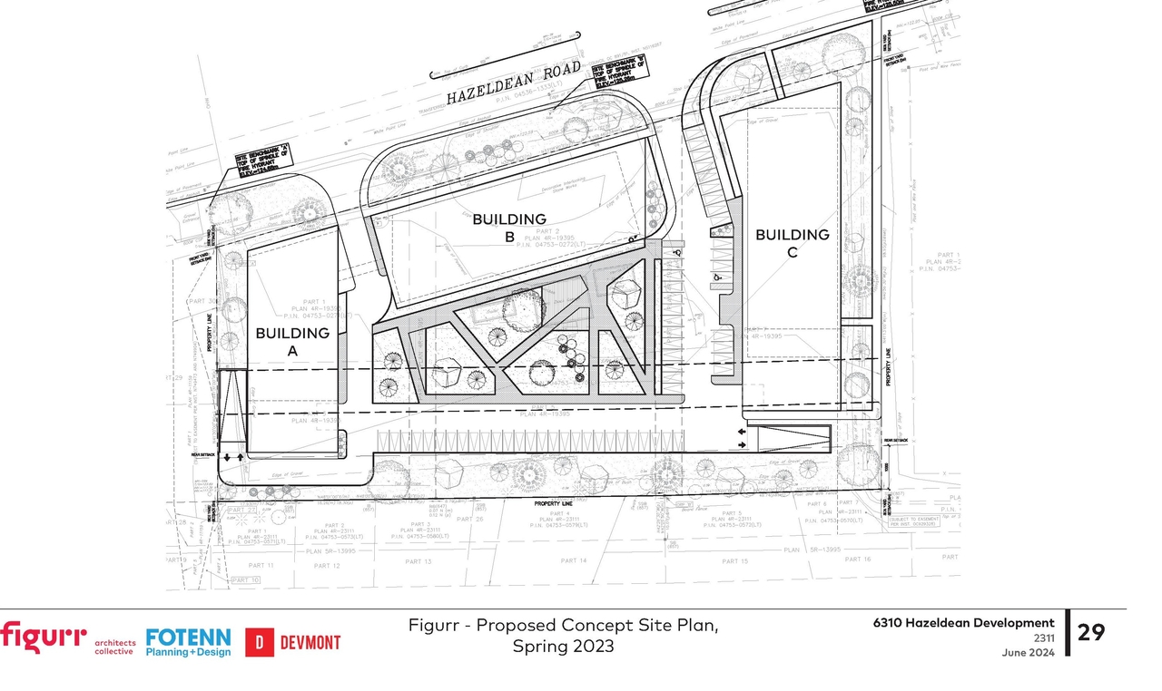 Construction site plan for project from page 29 of the file '2024-06-18 - Design Brief Revision - D02-02-22-0038'