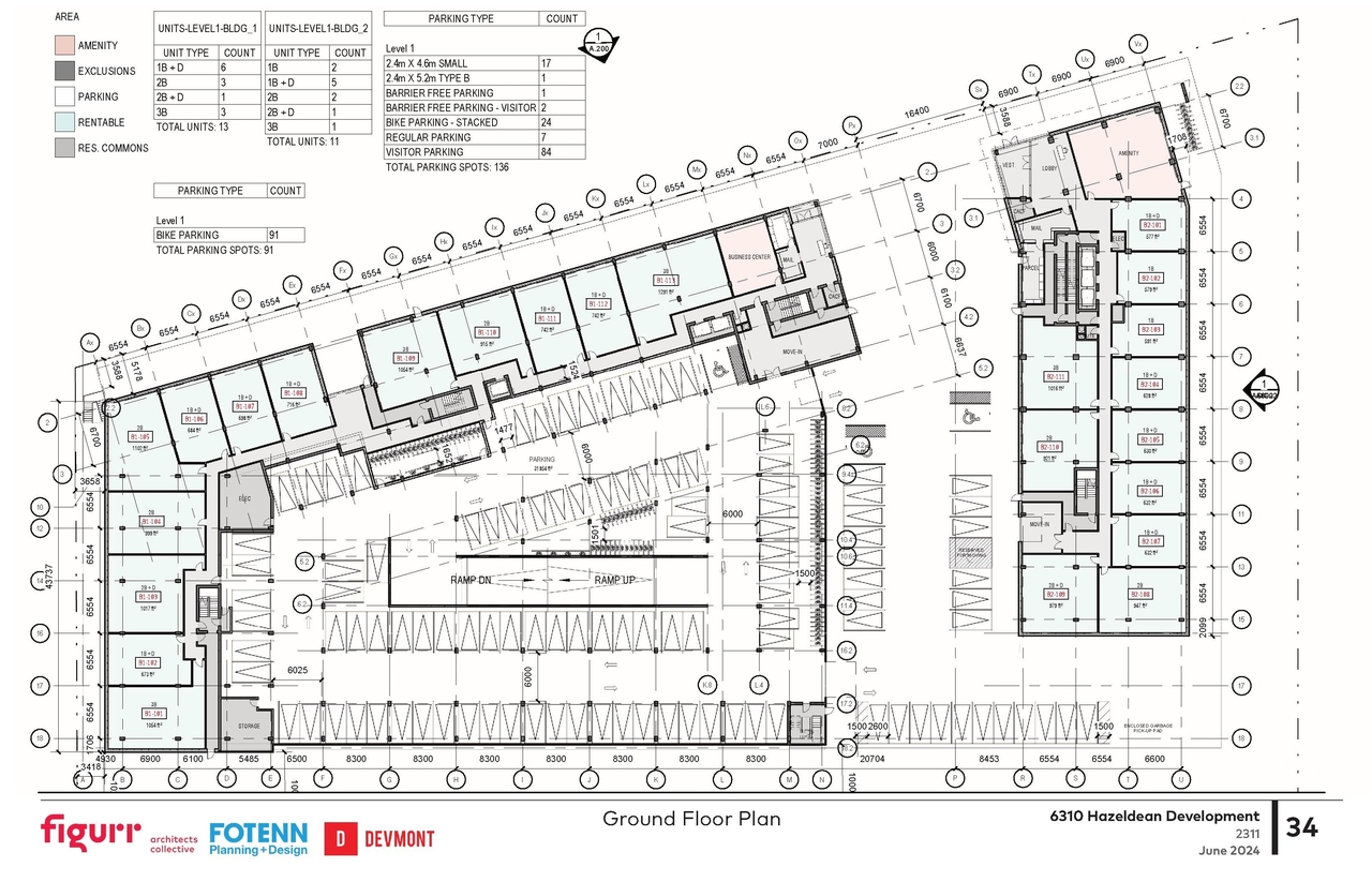 Floor plan for project from page 34 of the file '2024-06-18 - Design Brief Revision - D02-02-22-0038'