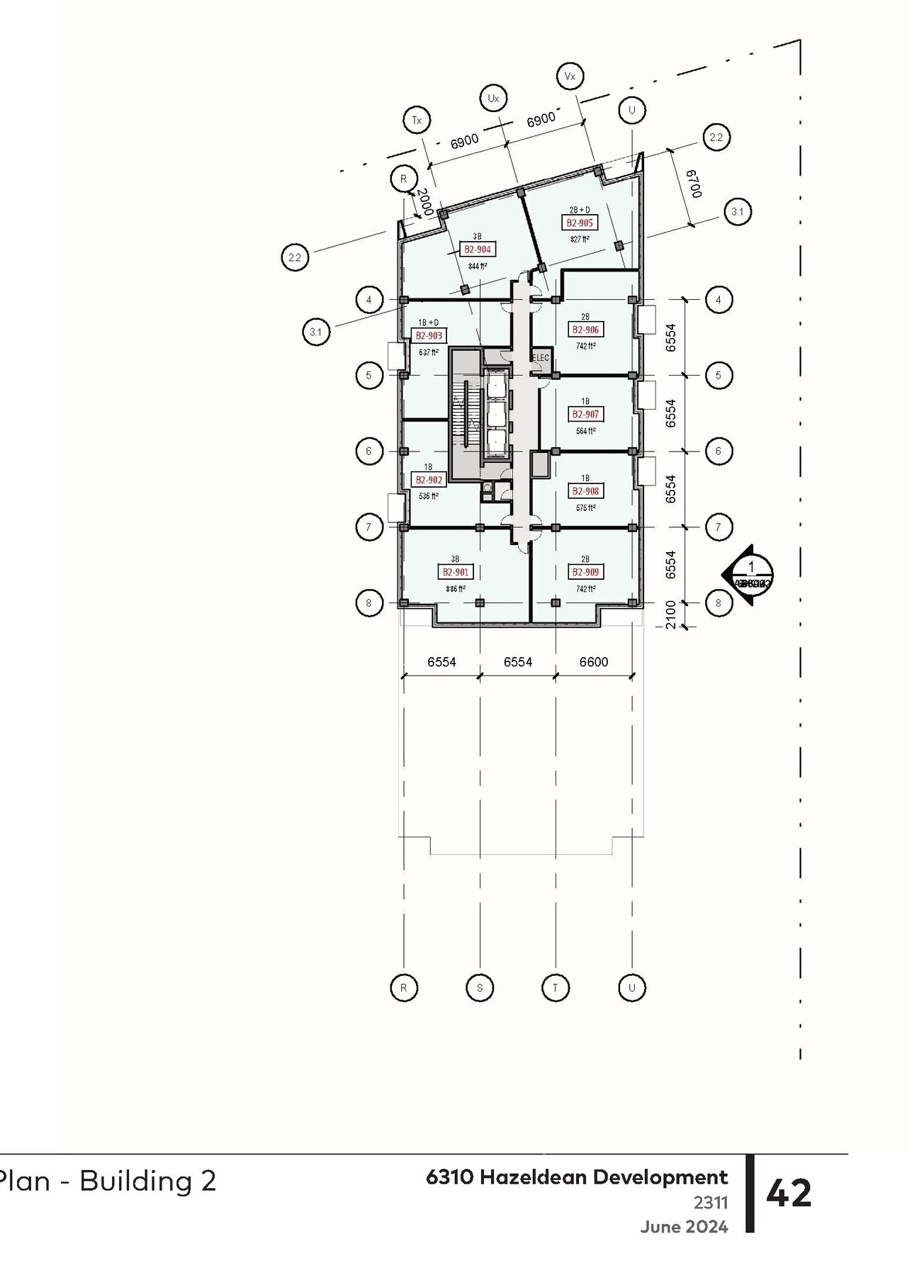 Floor plan for project from page 42 of the file '2024-06-18 - Design Brief Revision - D02-02-22-0038'
