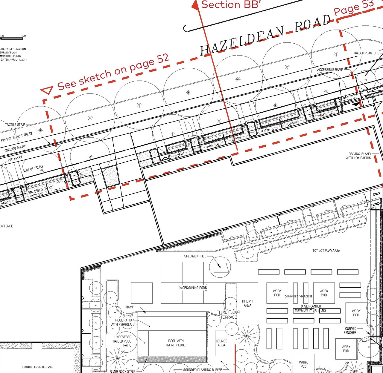 Construction site plan for project from page 52 of the file '2024-06-18 - Design Brief Revision - D02-02-22-0038'