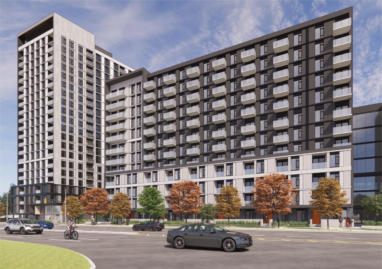 Rendering of building from page 7 of the file '2024-06-18 - Design Brief Revision - D02-02-22-0038'