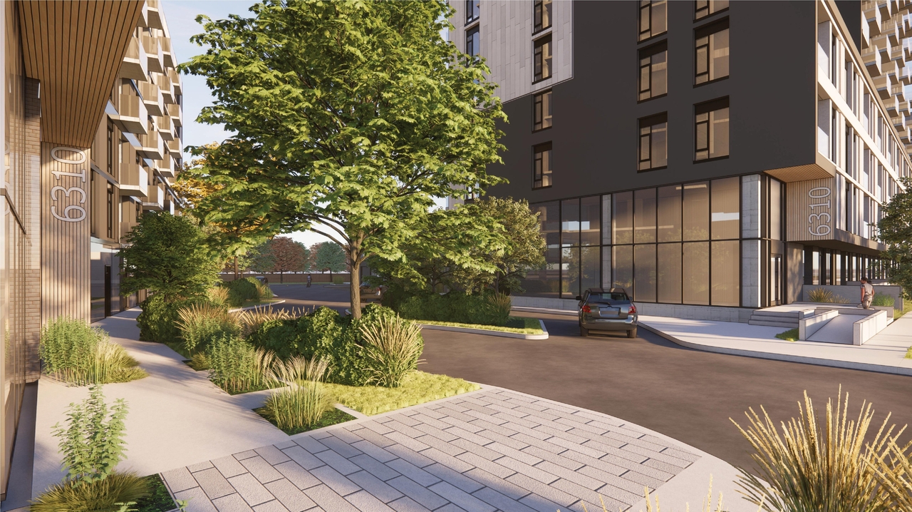 Rendering of building from page 13 of the file '2024-04-17 - Design Brief - D02-02-22-0038'