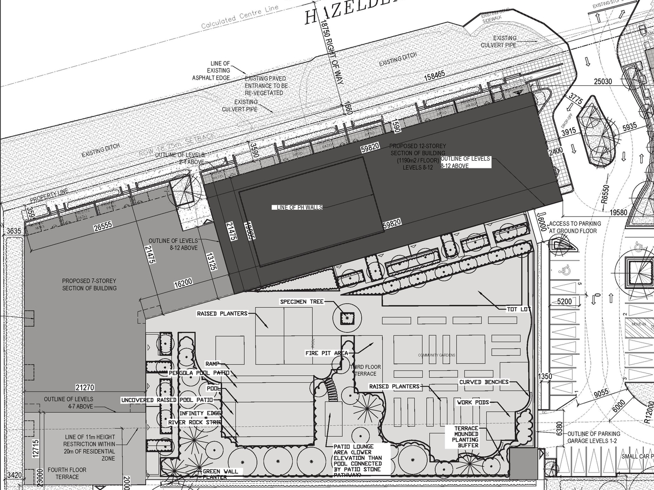 Construction site plan for project from page 24 of the file '2024-04-17 - Design Brief - D02-02-22-0038'