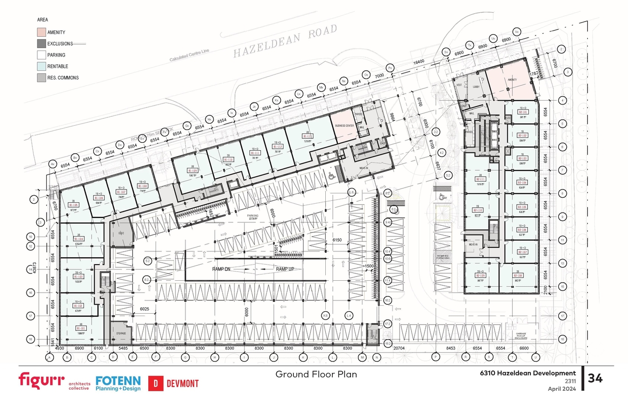 Floor plan for project from page 34 of the file '2024-04-17 - Design Brief - D02-02-22-0038'