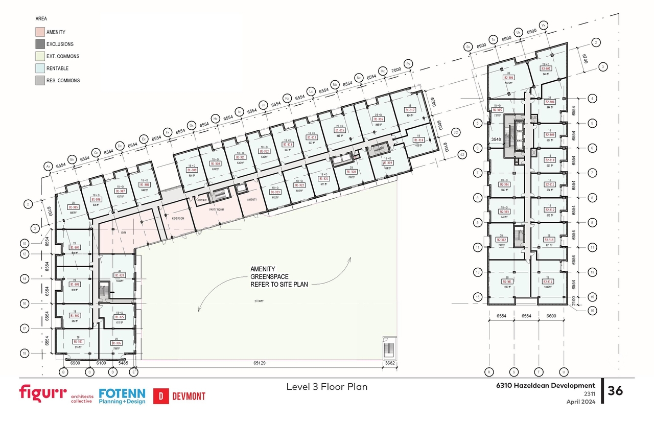 Floor plan for project from page 36 of the file '2024-04-17 - Design Brief - D02-02-22-0038'