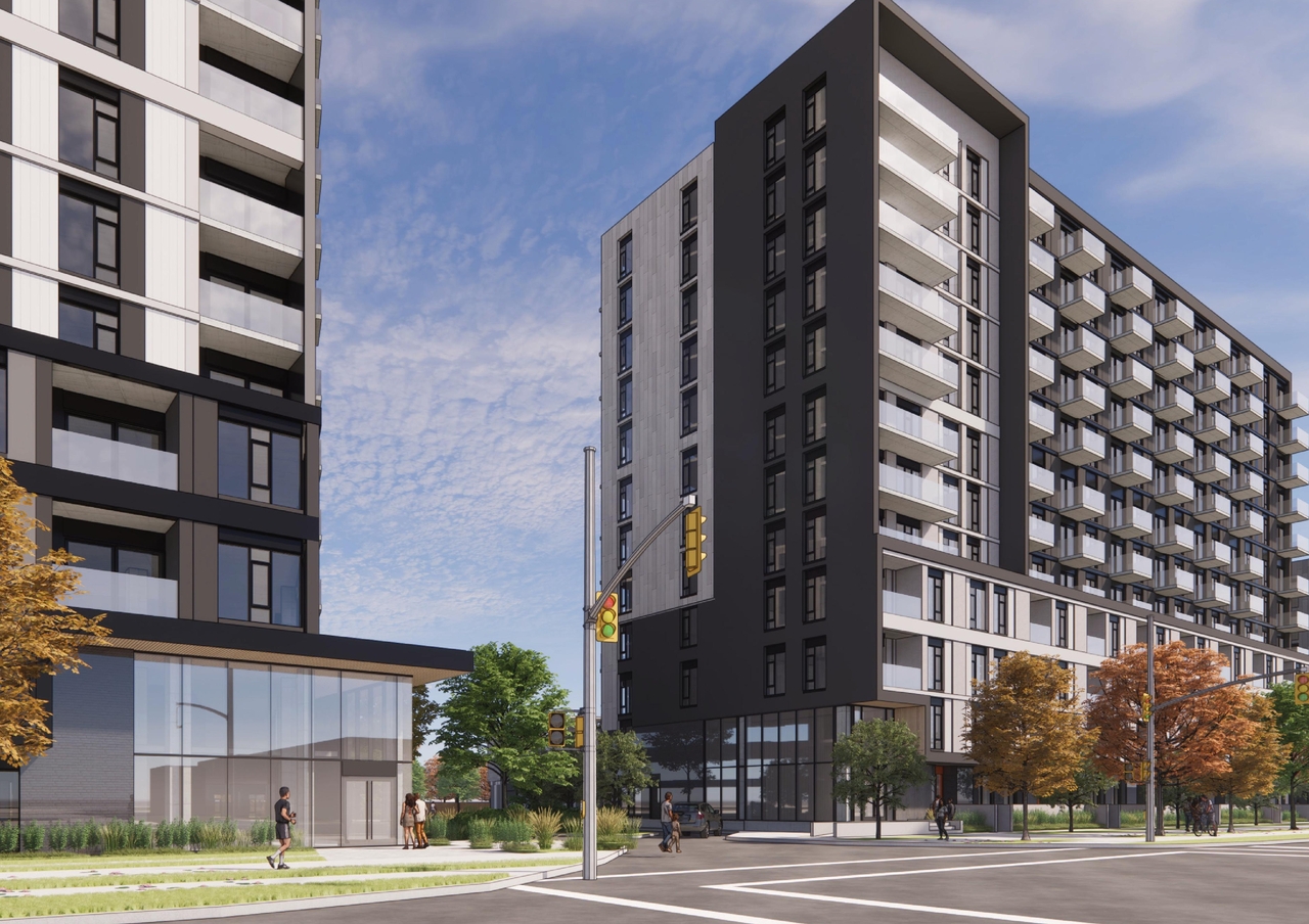 Rendering of building from page 6 of the file '2024-04-17 - Design Brief - D02-02-22-0038'