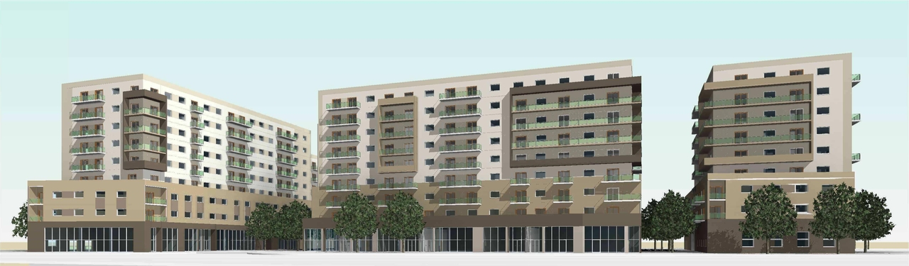 Rendering of building from page 11 of the file '2022-04-25 - Concept & Floor & Elevations & Views Plans - D02-02-22-0038'