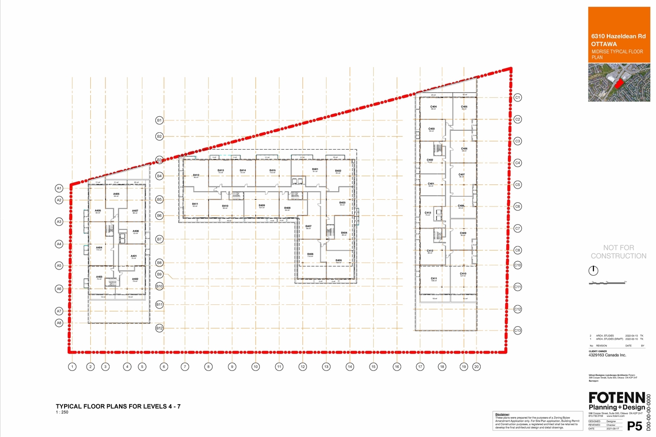 Floor plan for project from page 5 of the file '2022-04-25 - Concept & Floor & Elevations & Views Plans - D02-02-22-0038'