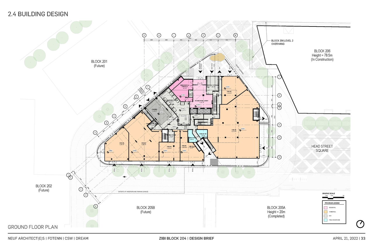 Floor plan for project from page 33 of the file '2022-04-27 - Architectural Design Brief - D02-02-22-0040'