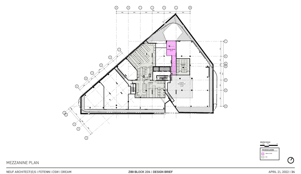 Floor plan for project from page 34 of the file '2022-04-27 - Architectural Design Brief - D02-02-22-0040'