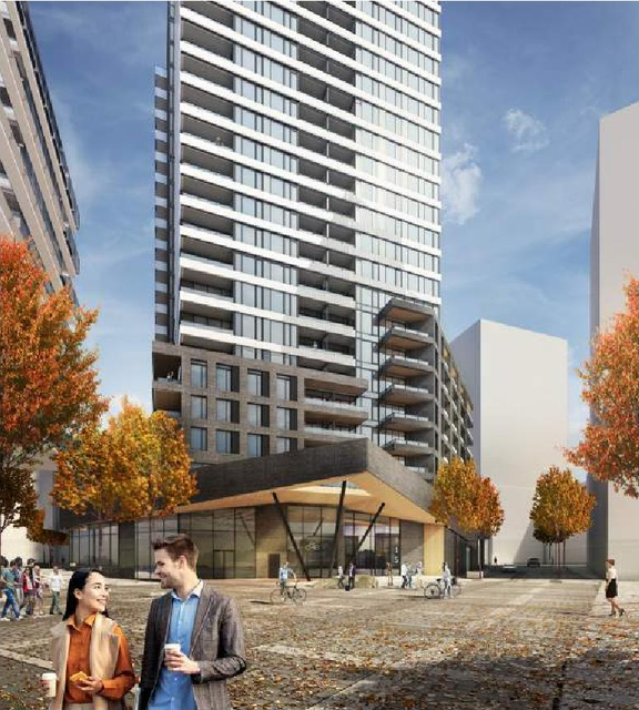Rendering of building from page 14 of the file '2022-10-03 - Design Brief - D02-02-22-0040'