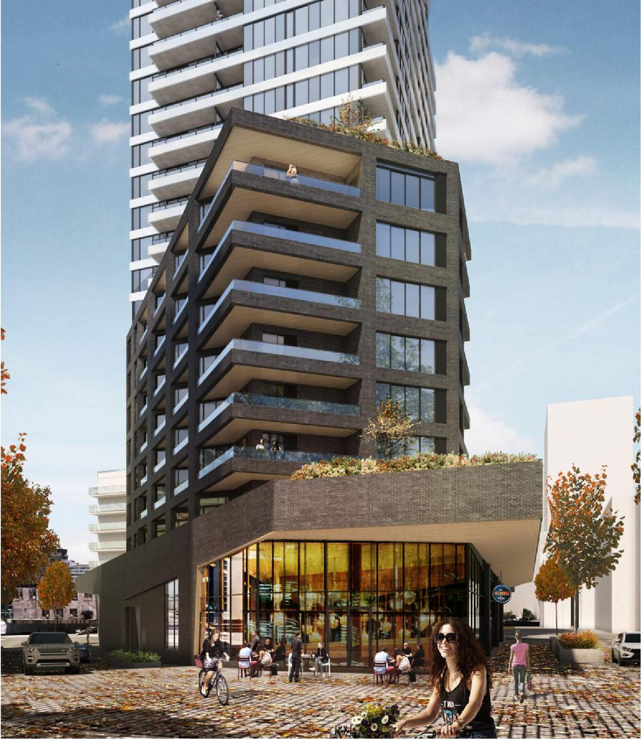 Rendering of building from page 31 of the file '2022-10-03 - Design Brief - D02-02-22-0040'