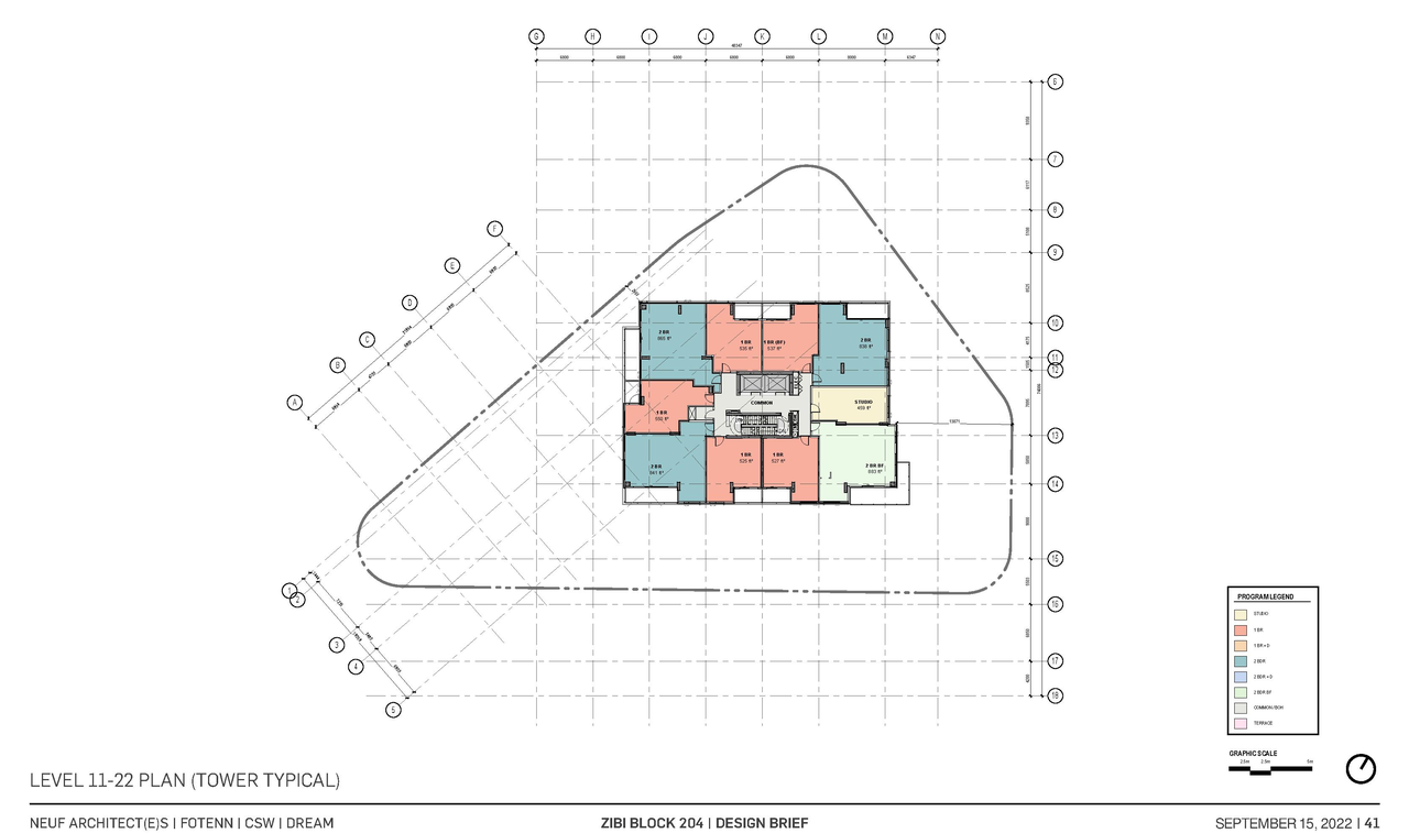 Floor plan for project from page 41 of the file '2022-10-03 - Design Brief - D02-02-22-0040'