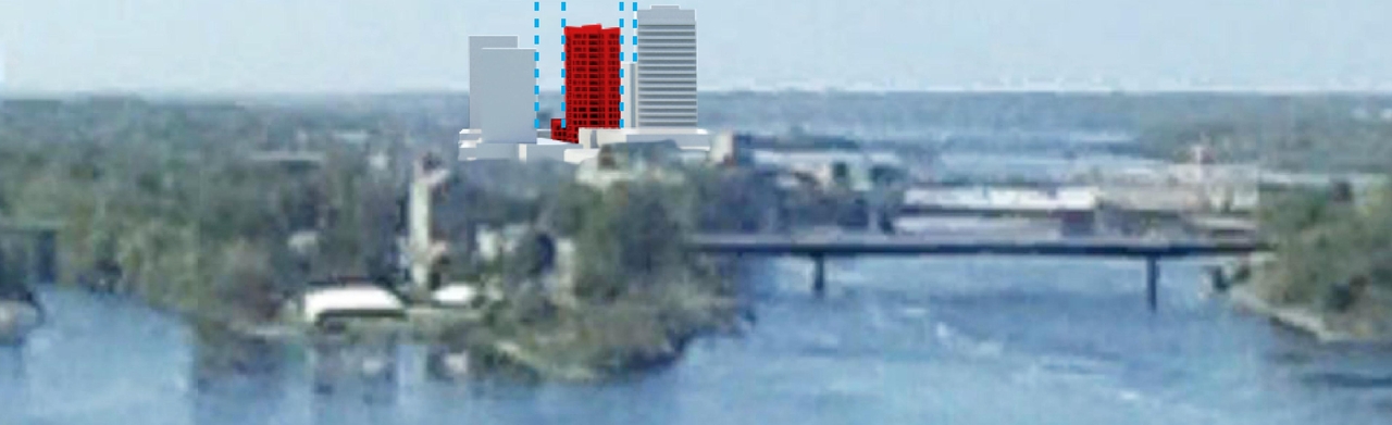 Rendering of building from page 4 of the file '2022-04-27 - Views Study - D02-02-22-0040'