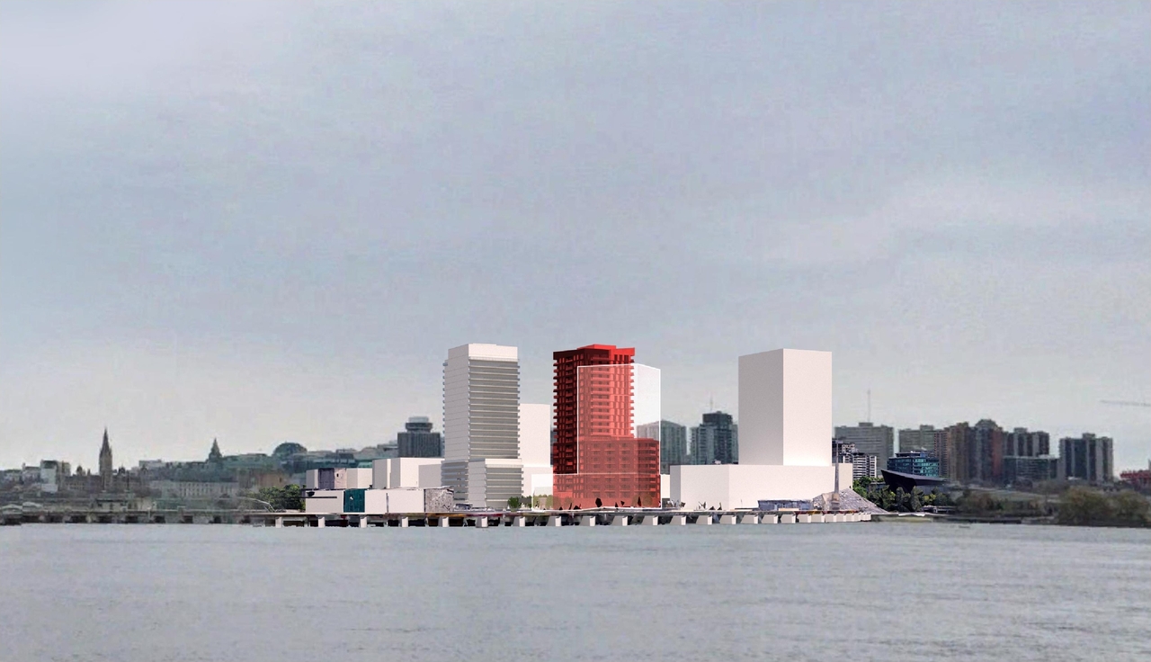 Rendering of building from page 8 of the file '2022-04-27 - Views Study - D02-02-22-0040'