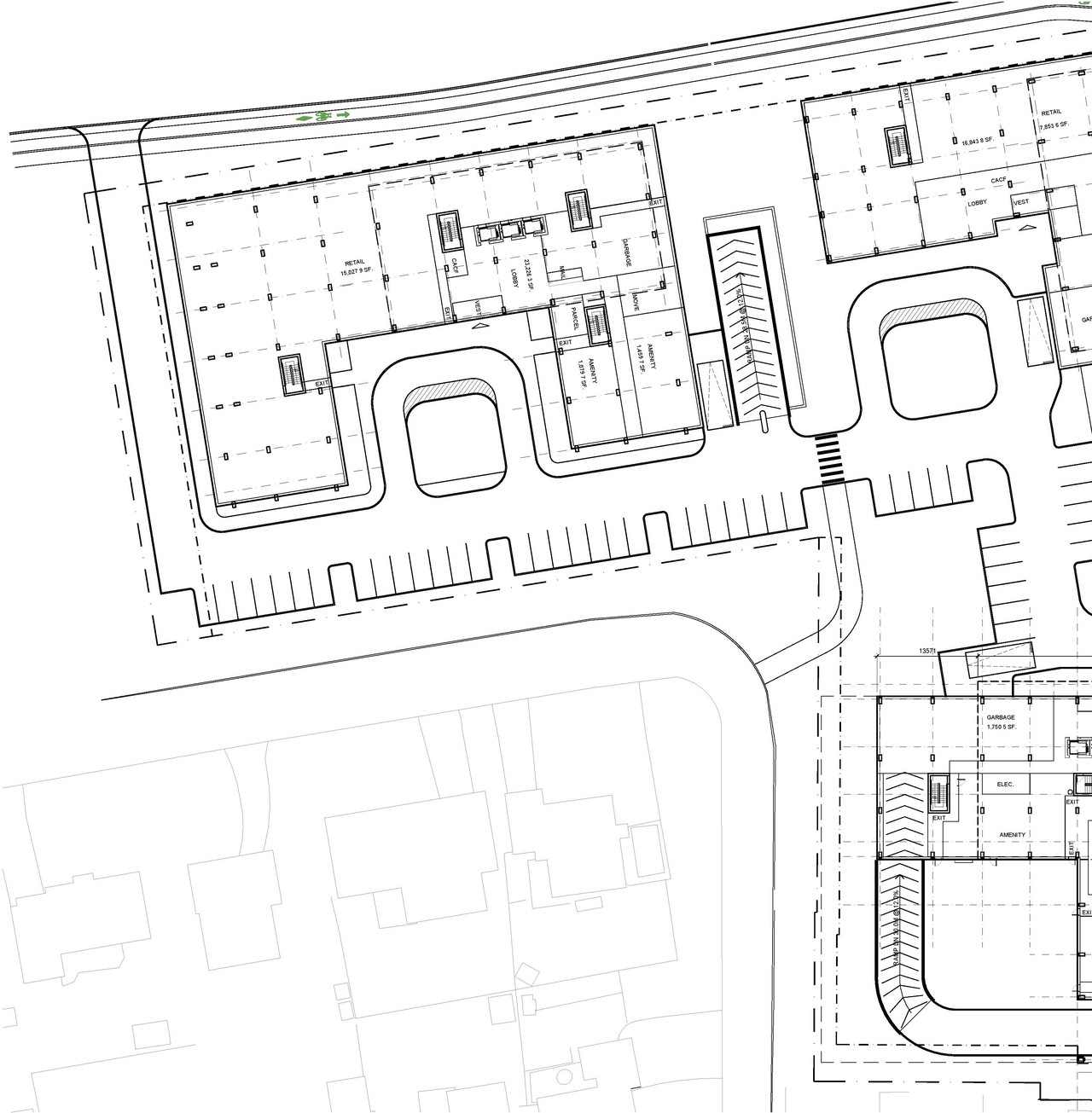 Construction site plan for project from page 1 of the file '2022-05-17 - Floor Plans - D02-02-22-0049'