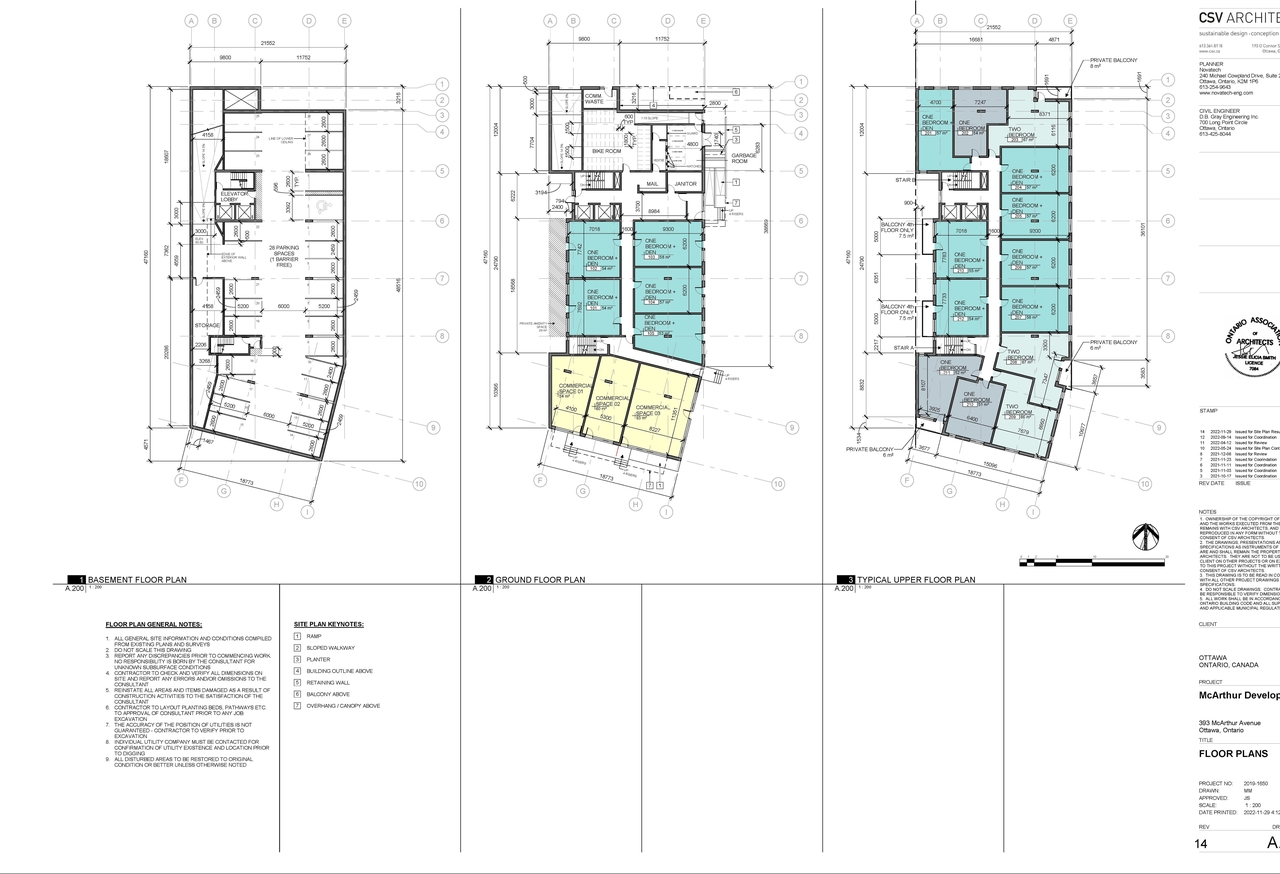 Floor plan for project from page 1 of the file '2022-12-20 - Floor Plans - D02-02-22-0058'