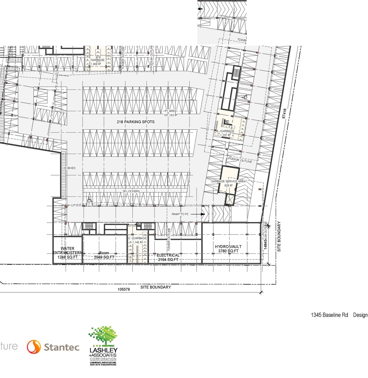 Construction site plan for project from page 19 of the file '2022-07-04 - Design Brief - D02-02-22-0062'