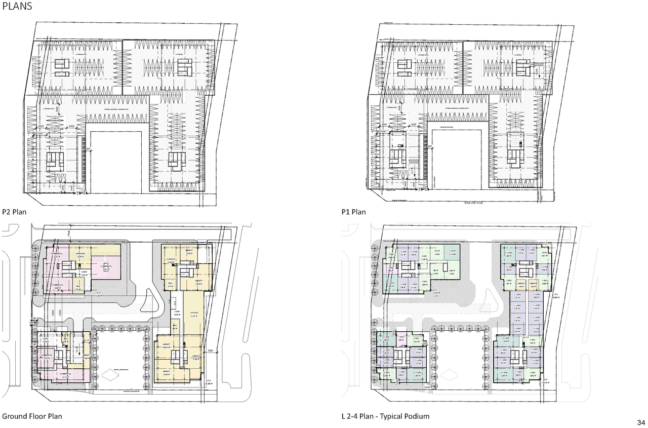 Floor plan for project from page 34 of the file '2026-06-10 - Design Report UDRP - D02-02-22-0062'