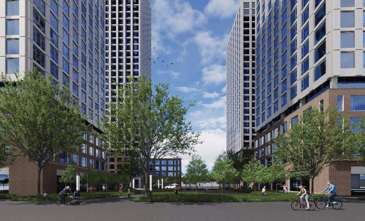 Rendering of building from page 41 of the file '2026-06-10 - Design Report UDRP - D02-02-22-0062'