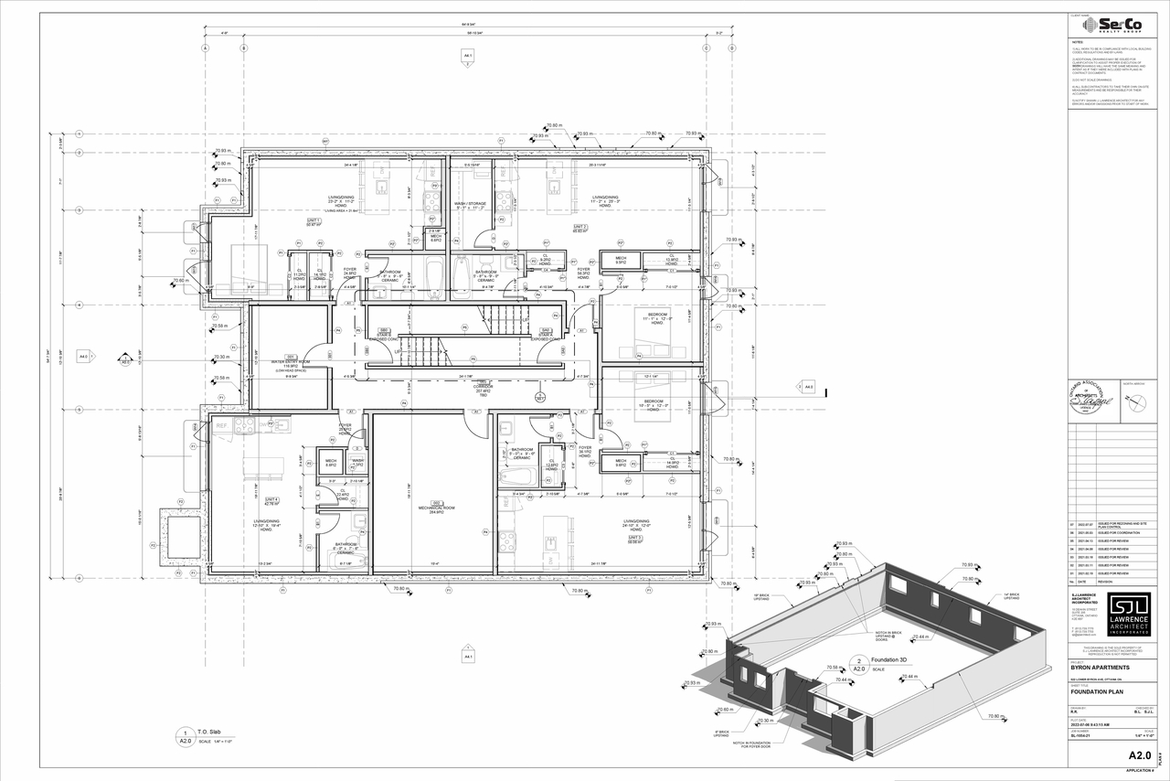 Construction site plan for project from page 3 of the file '2022-07-07 - Site & Elevations & Floor Plans - D02-02-22-0069'