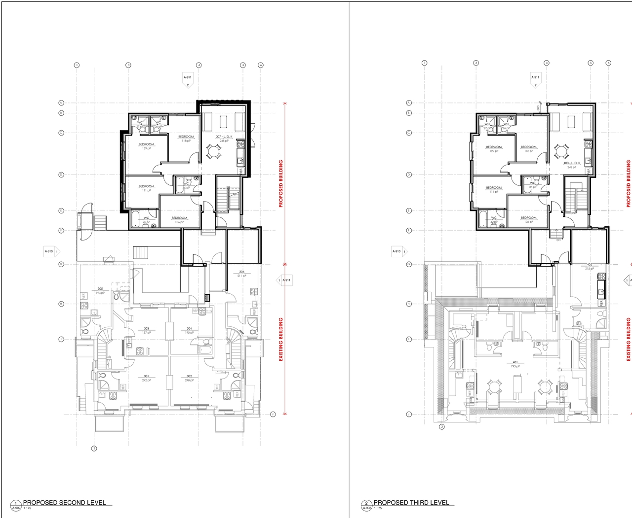 Floor plan for project from page 2 of the file '2022-08-15 - Floor & Elevations & Rendering Plans - D02-02-22-0076'