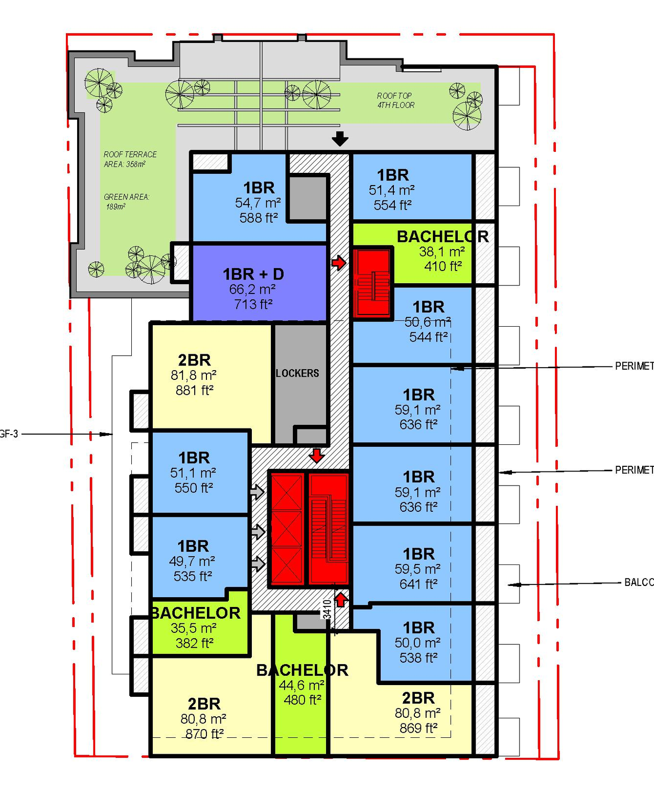 Floor plan for project from page 36 of the file '2023-06-07 - Design Brief and Plans - D02-02-22-0082'