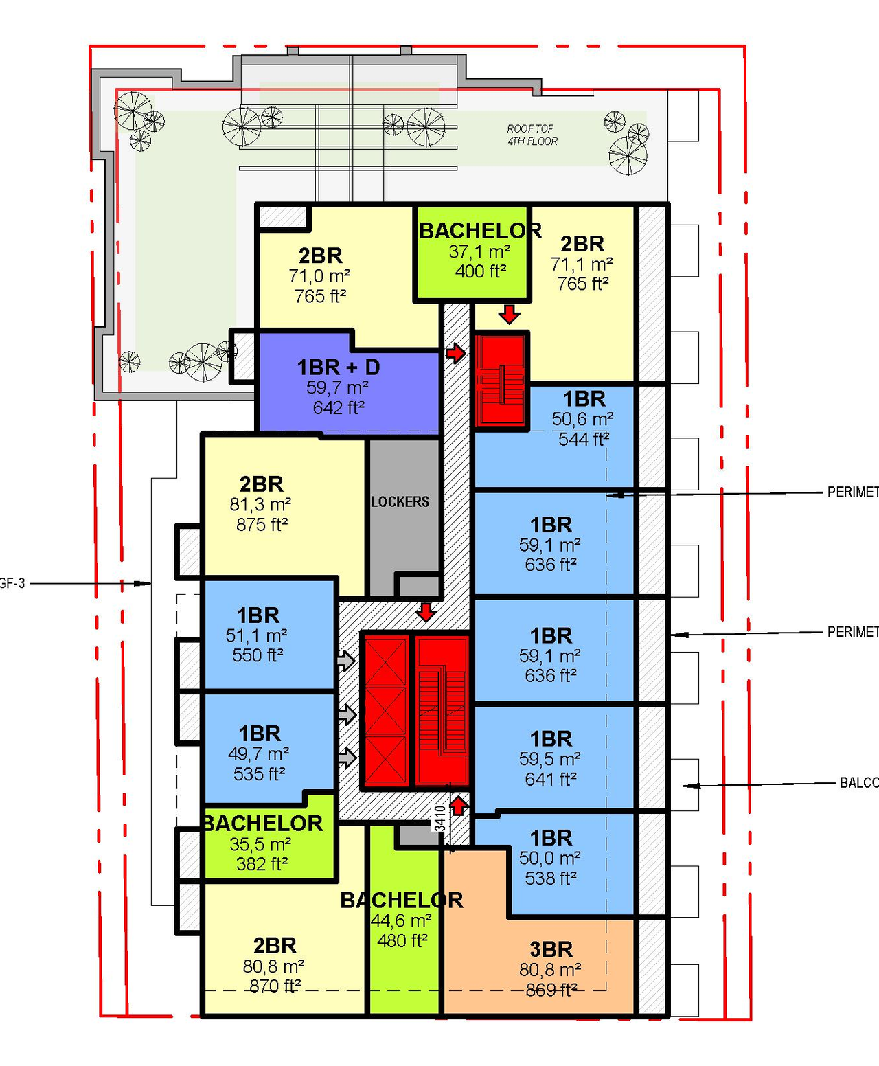 Floor plan for project from page 37 of the file '2023-06-07 - Design Brief and Plans - D02-02-22-0082'