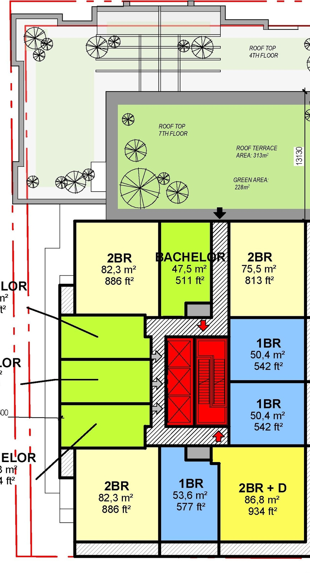 Floor plan for project from page 38 of the file '2023-06-07 - Design Brief and Plans - D02-02-22-0082'