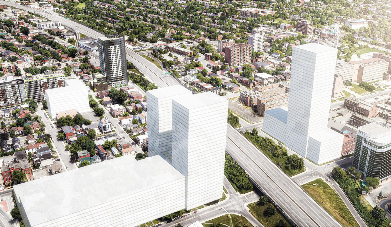 Rendering of building from page 53 of the file '2023-06-07 - Design Brief and Plans - D02-02-22-0082'