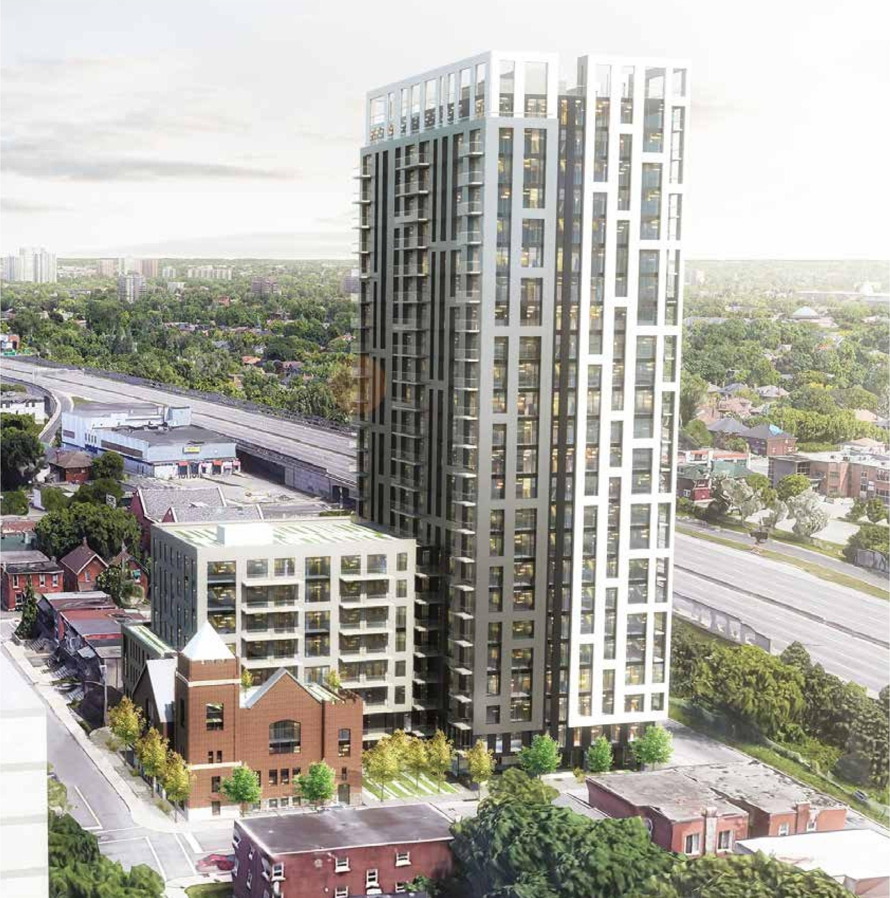 Rendering of building from page 42 of the file '2022-08-25 - DESIGN BRIEF - D02-02-22-0082'