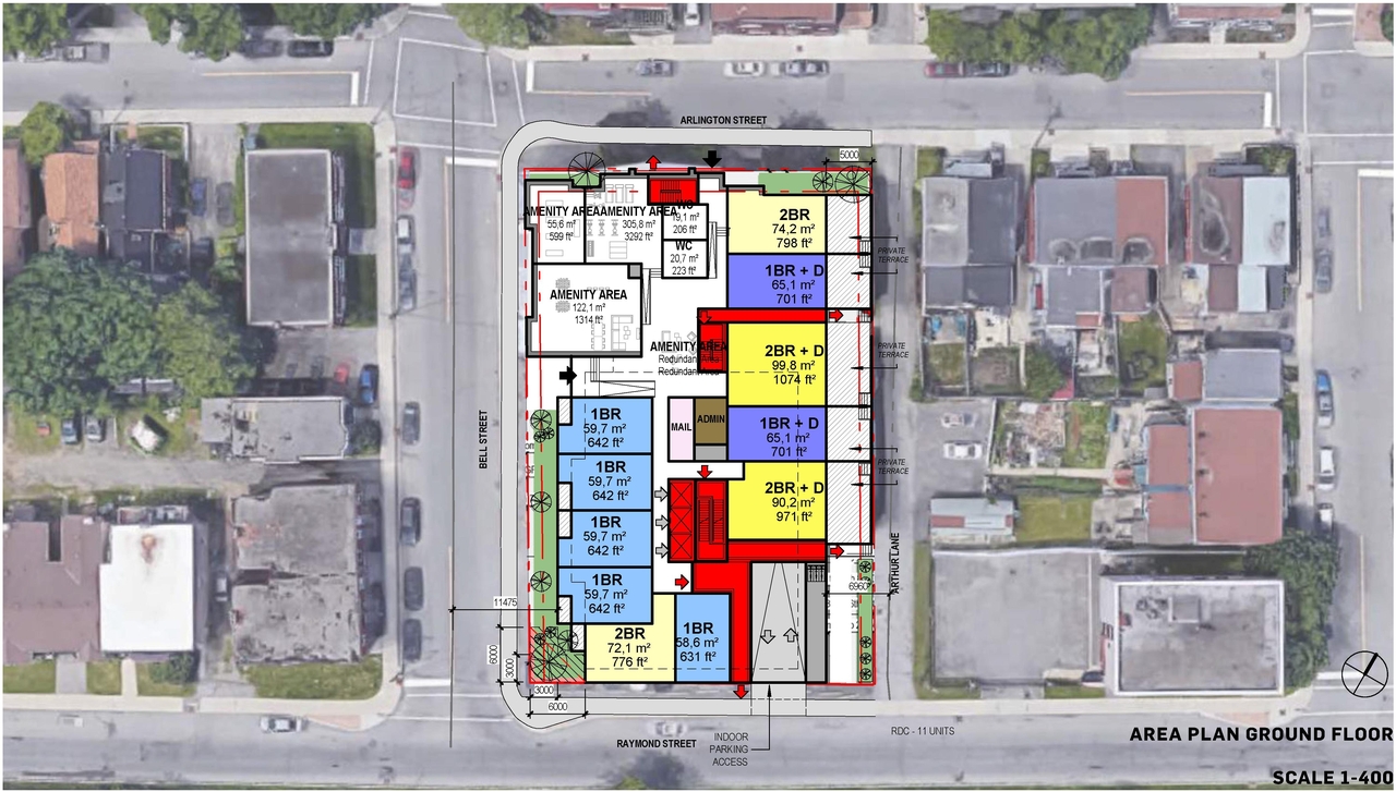 Floor plan for project from page 32 of the file '2023-09-18 - Architectural Design Brief - D02-02-22-0082'