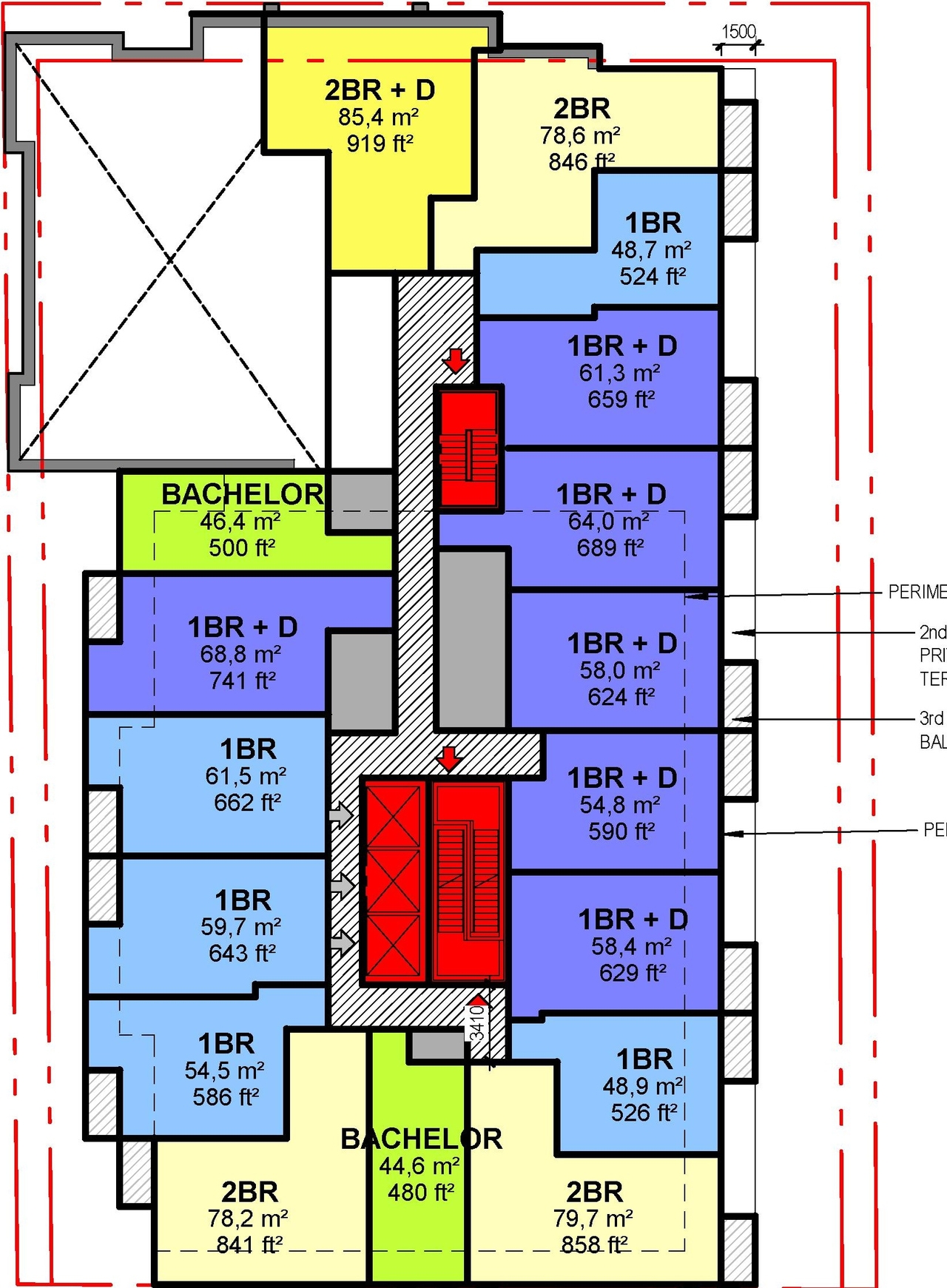 Floor plan for project from page 35 of the file '2023-09-18 - Architectural Design Brief - D02-02-22-0082'