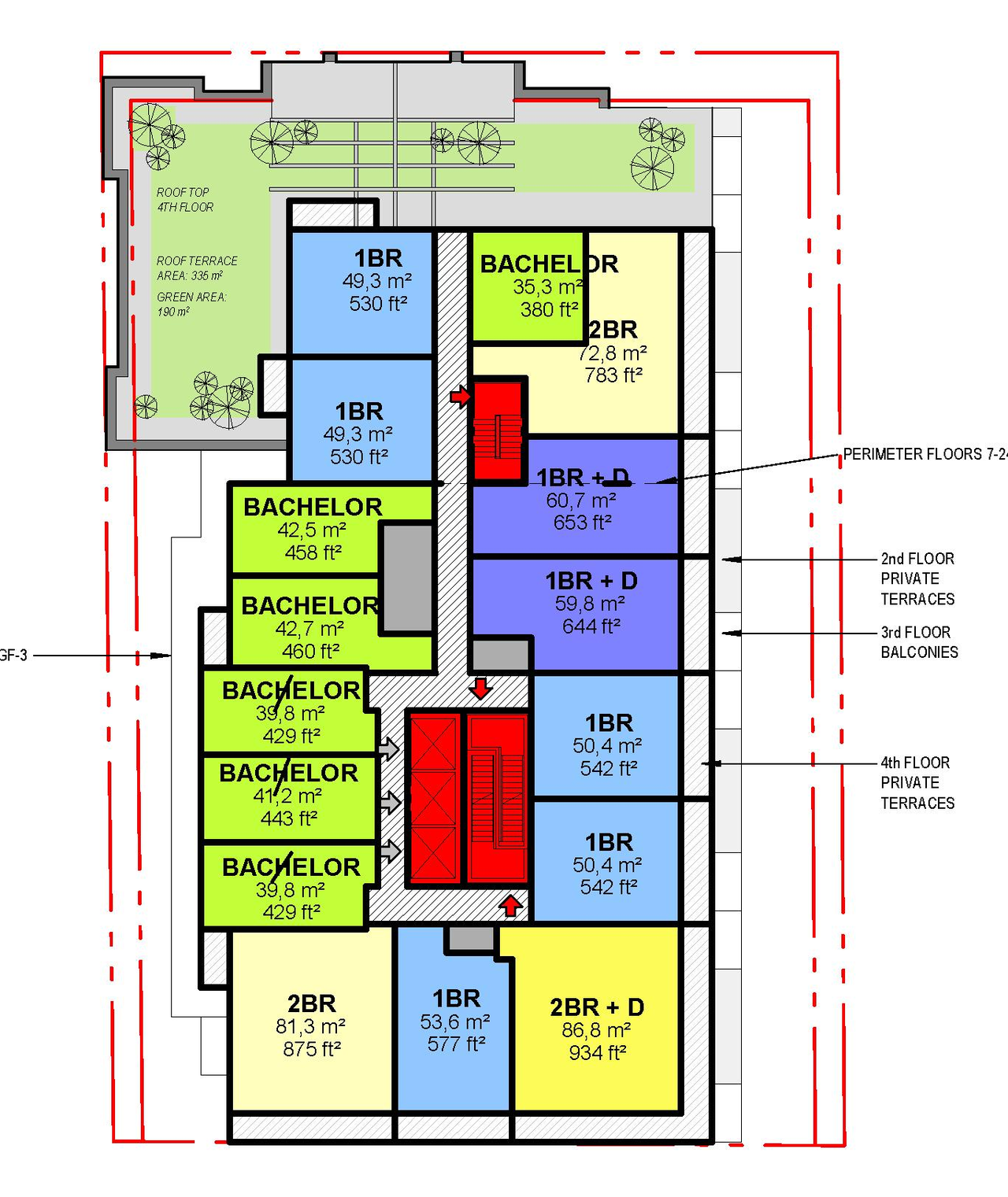 Floor plan for project from page 36 of the file '2023-09-18 - Architectural Design Brief - D02-02-22-0082'