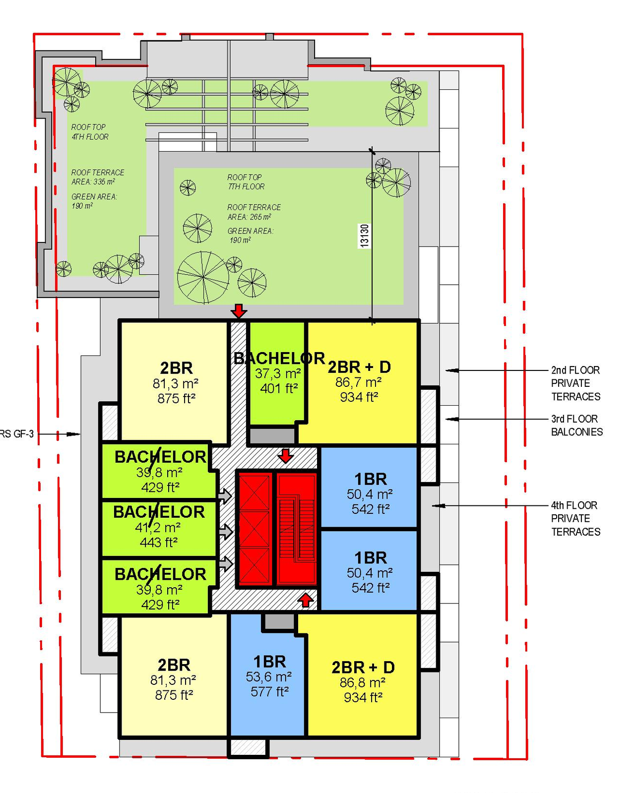 Floor plan for project from page 38 of the file '2023-09-18 - Architectural Design Brief - D02-02-22-0082'